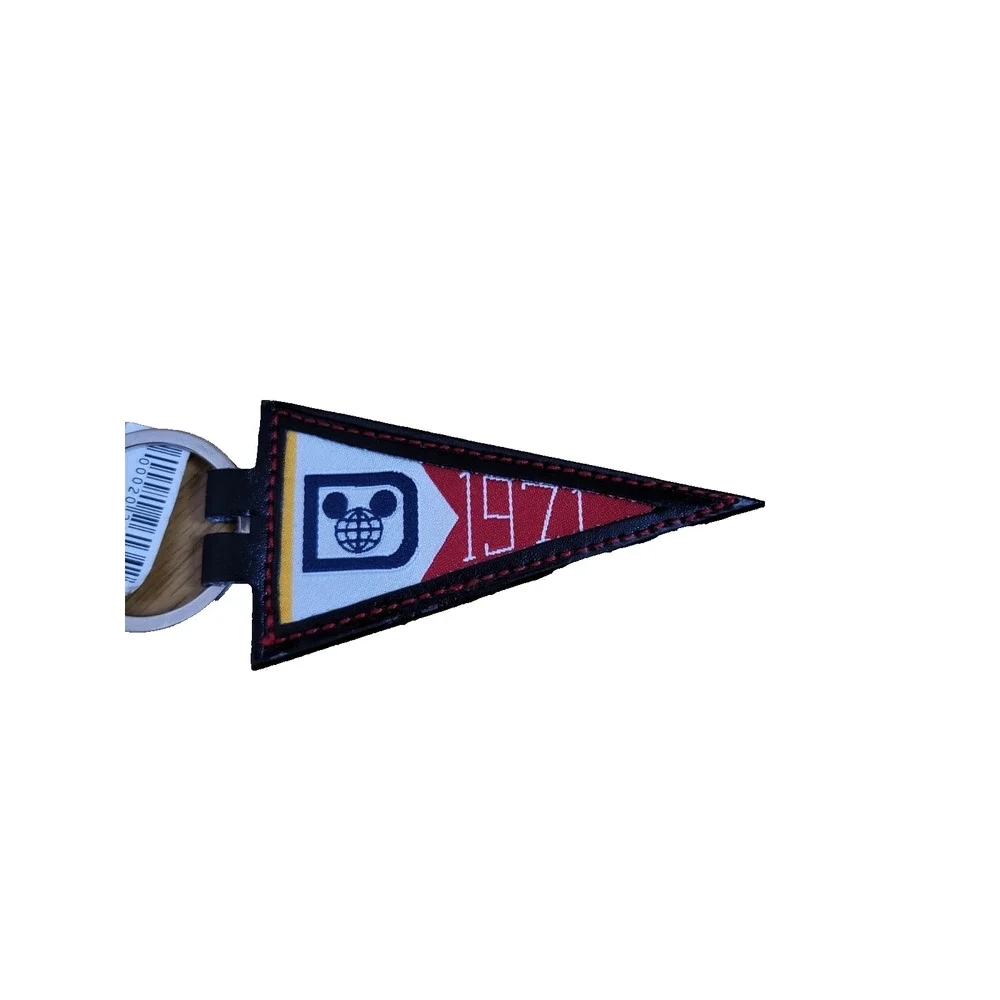 Disney Parks (RED) 1971 Walt Disney World Retro Pennant Keychain – New - Picture 2 of 6
